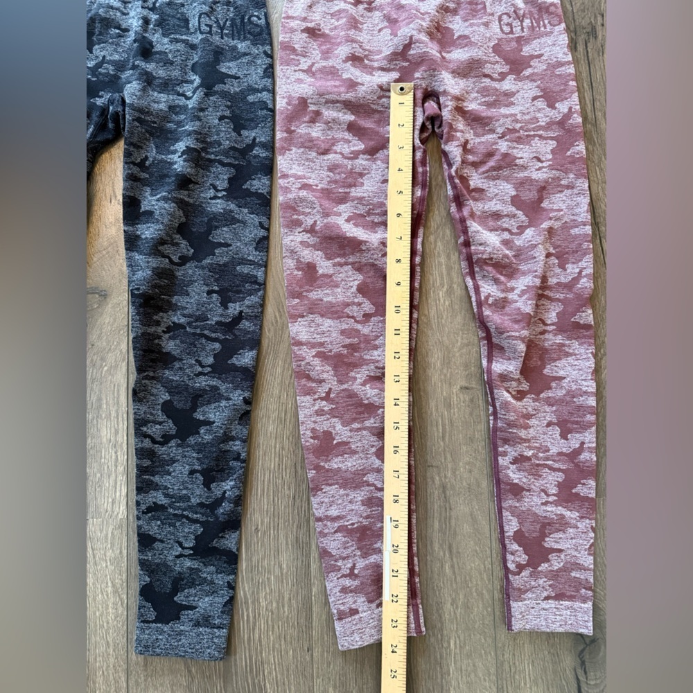Gymshark Seamless Camo Leggings Bundle 2 Pairs High Waist Activewear Size Small - Picture 8 of 12